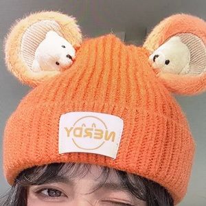 Kids girls new orange hats